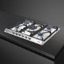 Smeg Classic 70cm Gas Hob with Cast Iron Pan Stands -  Stainless Steel