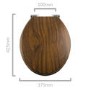 GRADE A1 - Soft Close Toilet Seat in Mahogany with Chrome Hinges