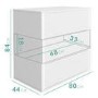 Selena White High Gloss Chest of Drawers With LED Light