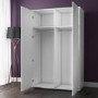 Selena White High Gloss 2 Door Wardrobe With LED Light 