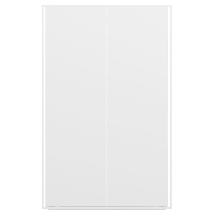 Selena White High Gloss 2 Door Wardrobe With LED Light 