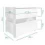 Sense White High Gloss Bedside Table with LED Light
