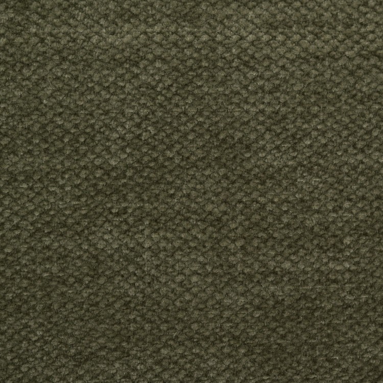 Green Chenille Double Ottoman Bed with Scalloped Headboard - Siena