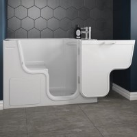 GRADE A1 - Right Hand Walk In Bath with Panels and Seat 1300 x 600mm - Serenity