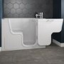 GRADE A1 - Right Hand Walk In Bath with Panels and Seat 1300 x 600mm - Serenity