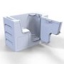 GRADE A1 - Right Hand Walk In Bath with Panels and Seat 1300 x 600mm - Serenity
