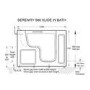 GRADE A1 - Right Hand Walk In Bath with Panels and Seat 1300 x 600mm - Serenity