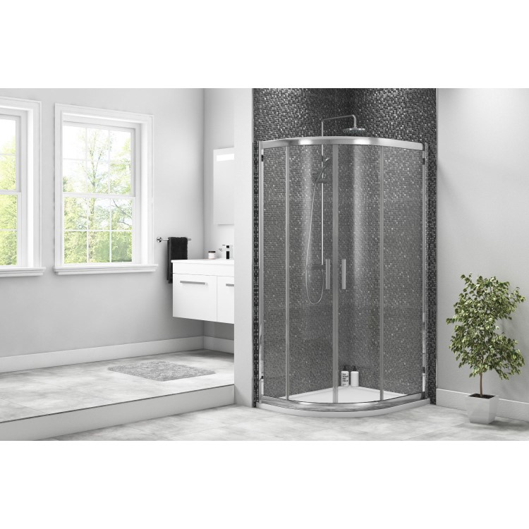 GRADE A1 - 800 x 900 Offset Quadrant Sliding Shower Enclosure - 6mm Easy Clean Glass -Taylor & Moore