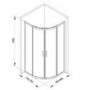 GRADE A1 - 800 x 900 Offset Quadrant Sliding Shower Enclosure - 6mm Easy Clean Glass -Taylor & Moore