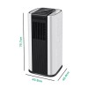 GRADE A1 - SF12000 slimline portable Air Conditioner for rooms up to 28 sqm