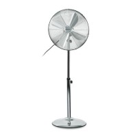 Refurbished electriQ 16 InchChrome Pedestal Fan with Adjustable Stand and Oscillation Function