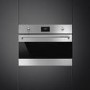 Smeg SF4309MX 45cm Height Classic Dark Glass Compact 40L Microwave with Grill Stainless Steel