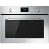 Refurbished Smeg Cucina SF4400MX 32L with Grill 1000W Compact Microwave Stainless Steel