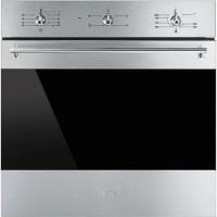 Refurbished Smeg Classic SF6341GVX 60cm Single Built In Gas Fan Oven with Electric Grill Stainless Steel