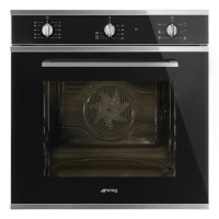 Refurbished Smeg Cucina SF64M3VN Multifuction 60cm Single Built In Electric Oven Black