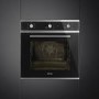 Refurbished Smeg Cucina SF64M3VN Multifuction 60cm Single Built In Electric Oven Black