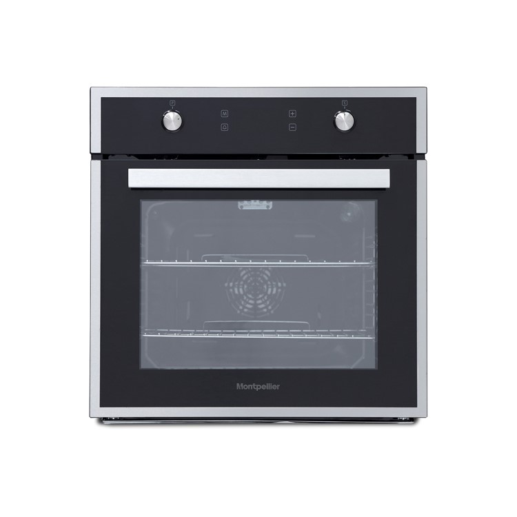 Montpellier SFO67MBX 65L Single Built In Electric Oven With Soft Close Door