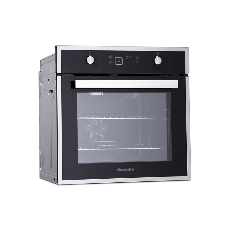 Montpellier SFO67MBX 65L Single Built In Electric Oven With Soft Close Door