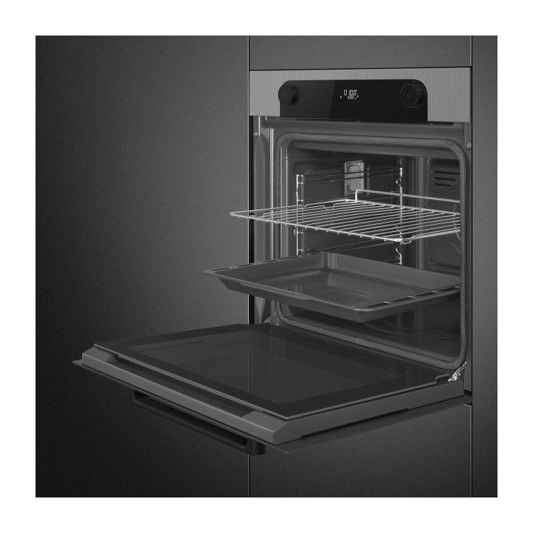 Smeg SFP6201TSI Musa Electric Single Oven with Pyrolytic Cleaning - Silver