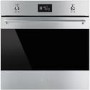 Smeg SFP6390XE Classic Multifunction Electric Built-in Single Oven With Pyrolytic Cleaning Stainless Steel