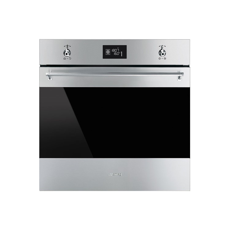 Smeg SFP6390XE Classic Multifunction Electric Built-in Single Oven With Pyrolytic Cleaning Stainless Steel