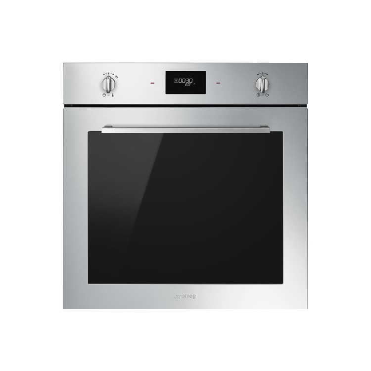 Smeg SFP6401TVX Cucina 60cm Multifuction Single Oven With Pyrolytic Cleaning - Stainless Steel