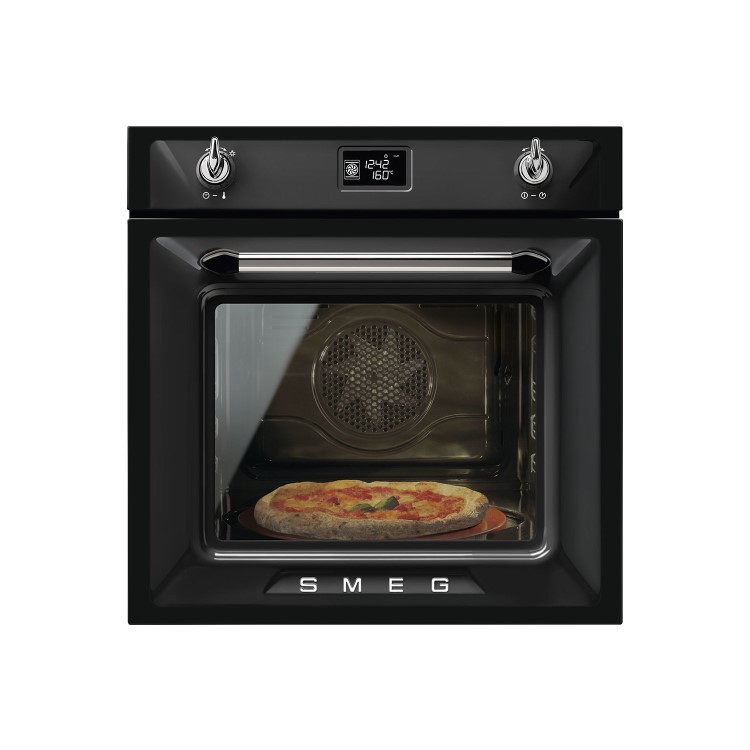 Smeg SFP6925NPZE1 60cm Victoria Multifunction Pyroltic Single Oven Black