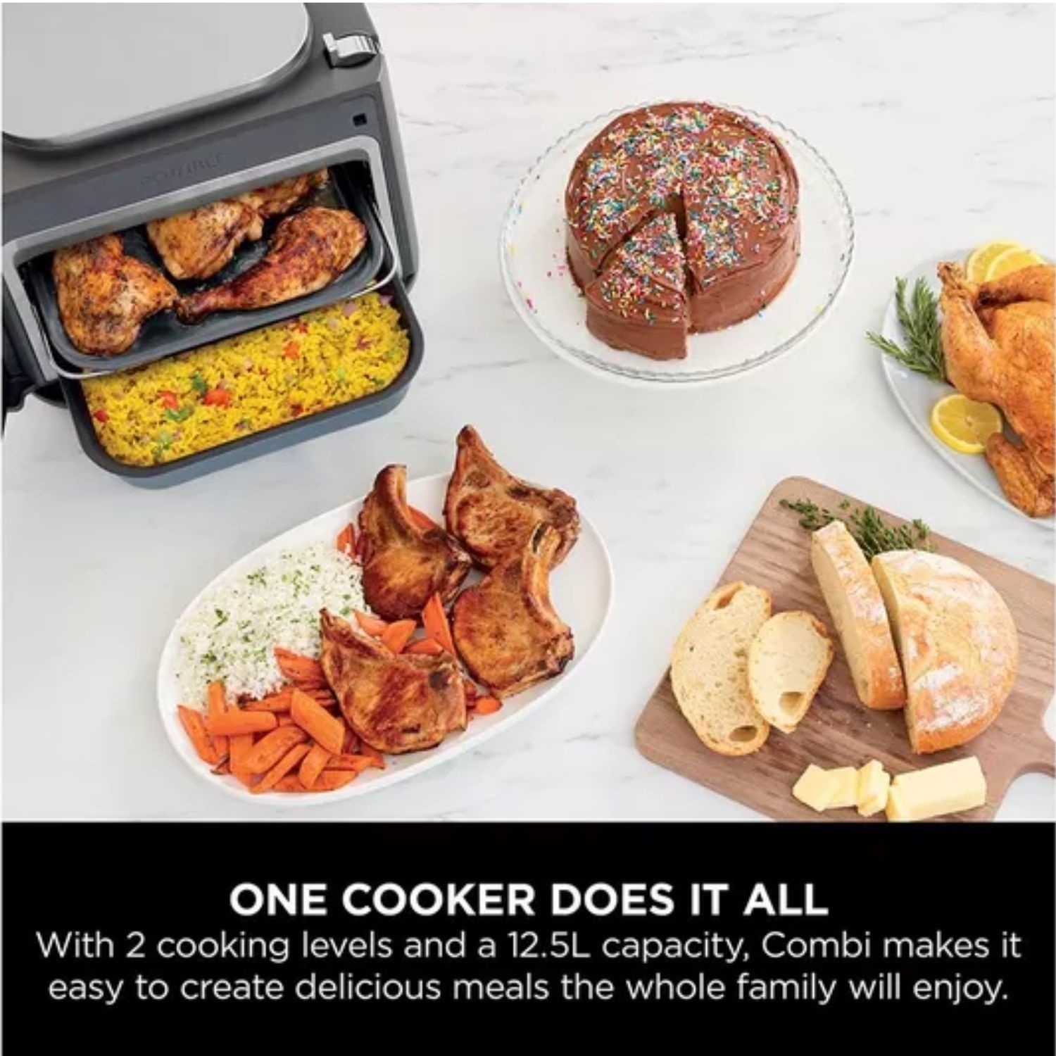 Multiple Cooker Ninja SFP700UK Combi 12-in-1 Multi-Cooker & Oven - Grey - Page 1 ...