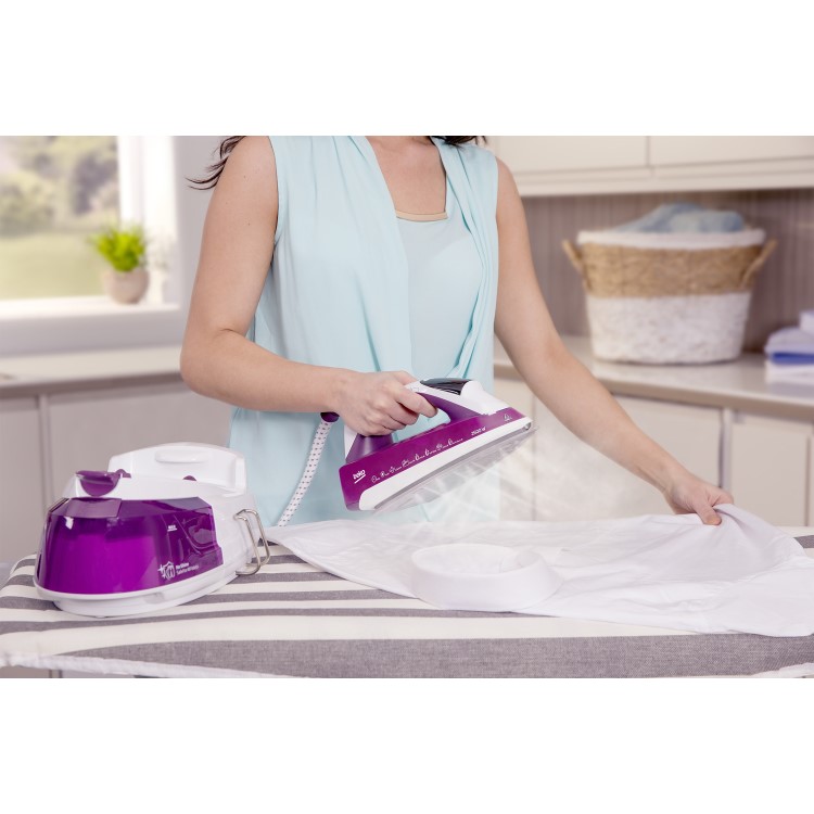 Beko SGA7126P SteamXtra SmartStation Steam Generator Iron - White & Blue