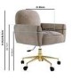 Beige Fabric Swivel Office Chair - Shai 