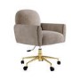 Beige Fabric Swivel Office Chair - Shai 