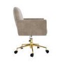 Beige Fabric Swivel Office Chair - Shai 