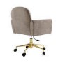 Beige Fabric Swivel Office Chair - Shai 