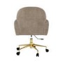 Beige Fabric Swivel Office Chair - Shai 
