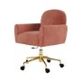 Dusty Pink Fabric Swivel Office Chair - Shai 