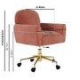 Dusty Pink Fabric Swivel Office Chair - Shai 