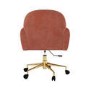 Dusty Pink Fabric Swivel Office Chair - Shai 