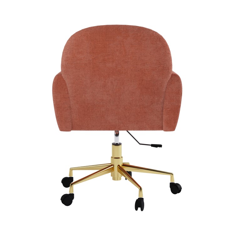 Dusty Pink Fabric Swivel Office Chair - Shai 