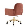 Dusty Pink Fabric Swivel Office Chair - Shai 