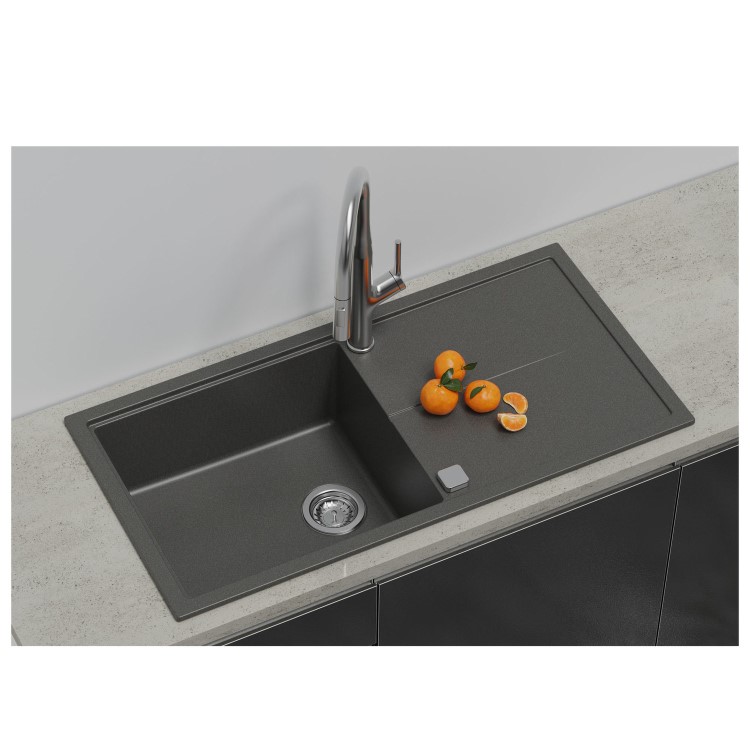 De Santii SHARD100 100cm Single Bowl Granite Kitchen Sink