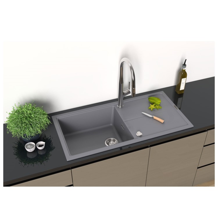 De Santii SHARD100 100cm Single Bowl Granite Kitchen Sink
