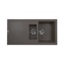 Single Bowl Inset Grey Granite Kitchen Sink with Reversible Drainer - Essence