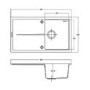 De Santii SHARD90 86cm Single Bowl Granite Kitchen Sink