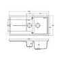 De Santii SHARD90 86cm Single Bowl Granite Kitchen Sink