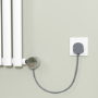 Chrome electriQ 1200W Smart Wi-Fi Thermostatic Heating Element for Electric & Dual-Fuel Radiators and Towel Rails – Plug-In or Hardwired