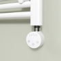 White electriQ 1200W Smart Wi-Fi Thermostatic Heating Element for Electric & Dual-Fuel Radiators and Towel Rails – Plug-In or Hardwired