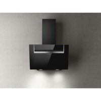 Elica Sheen 60cm Angled Cooker Hood - Black Glass
