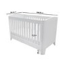 White Pine Wood Convertible Cot Bed with Curved Edges - Shiloh