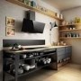 Elica 90cm Angled Cooker Hood - Black Glass