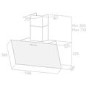 Elica SHIRE-60-WH 60cm Angled Cooker Hood - White Glass